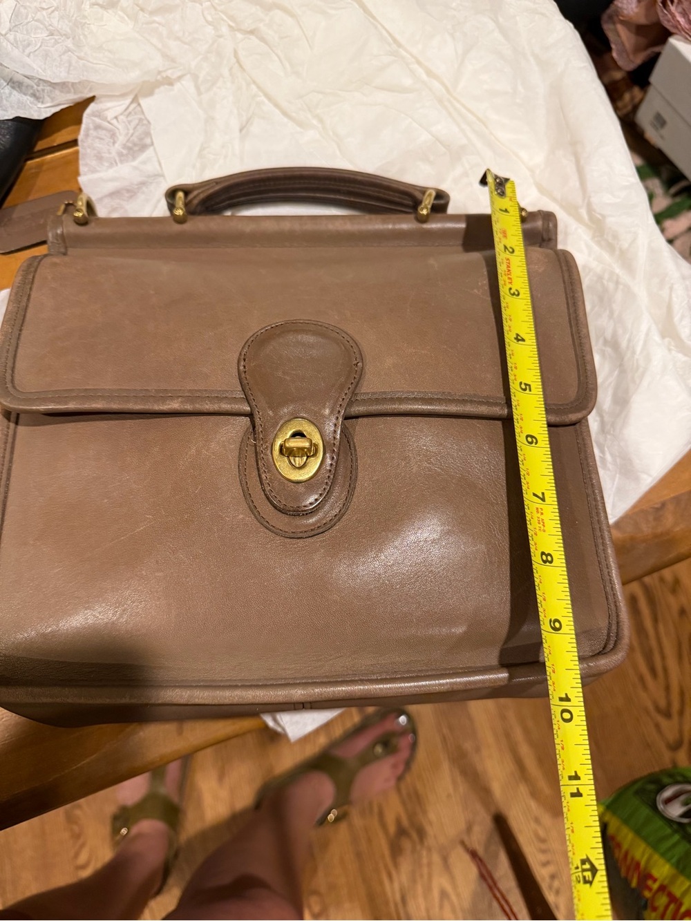 Coach Vintage Taupe Leather Willis Bag #9927 - Picture 15 of 16